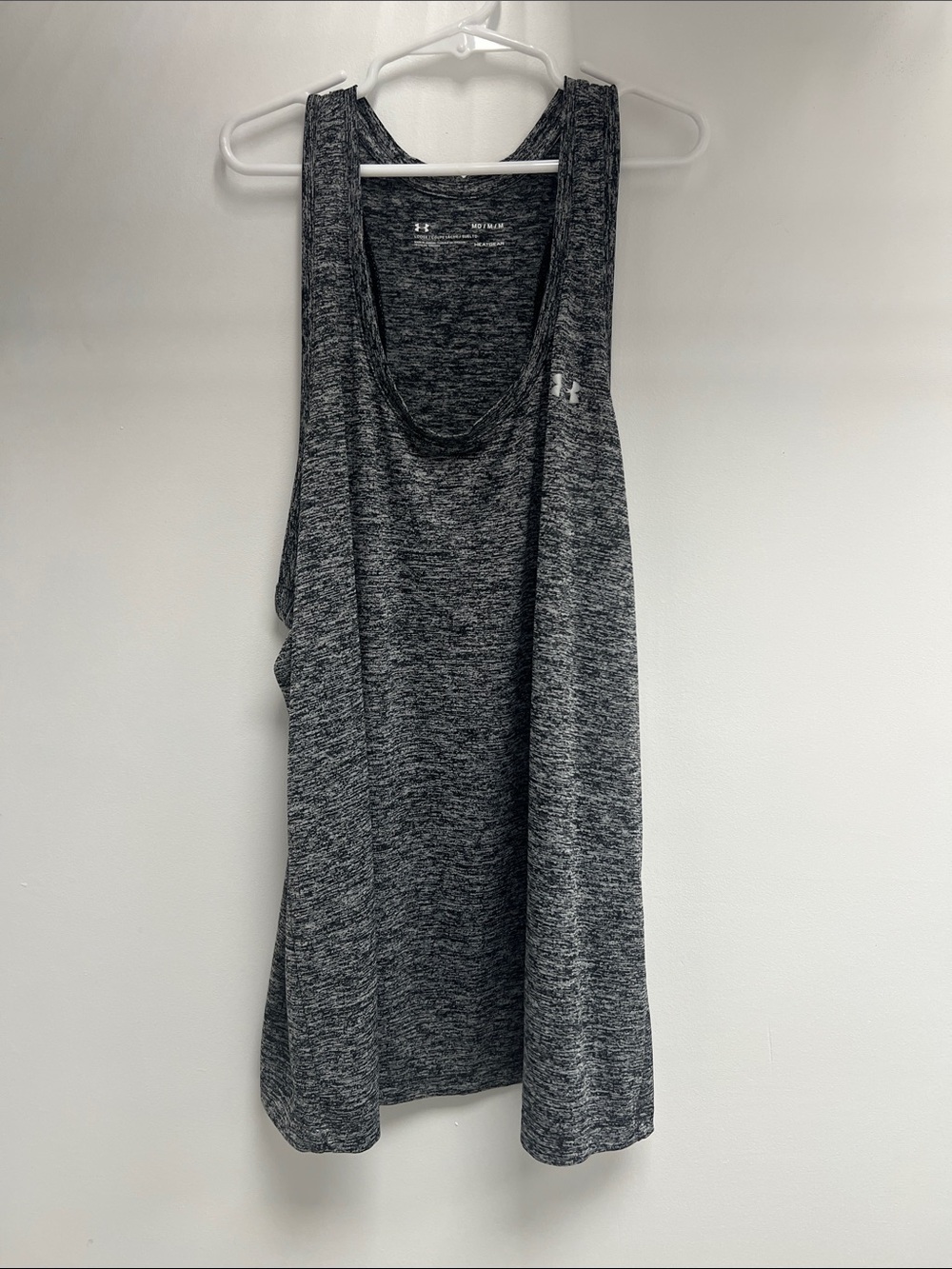 Under Armour Black Gray Heather Racerback Tank Top